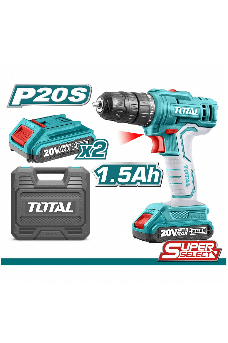 TOTAL ΔΡΑΠΑΝΟΚΑΤΣΑΒΙΔΟ ΜΠΑΤΑΡΙΑΣ ΛΙΘΙΟΥ 20V / 1.5Ah / 45Nm (TDLI20012)