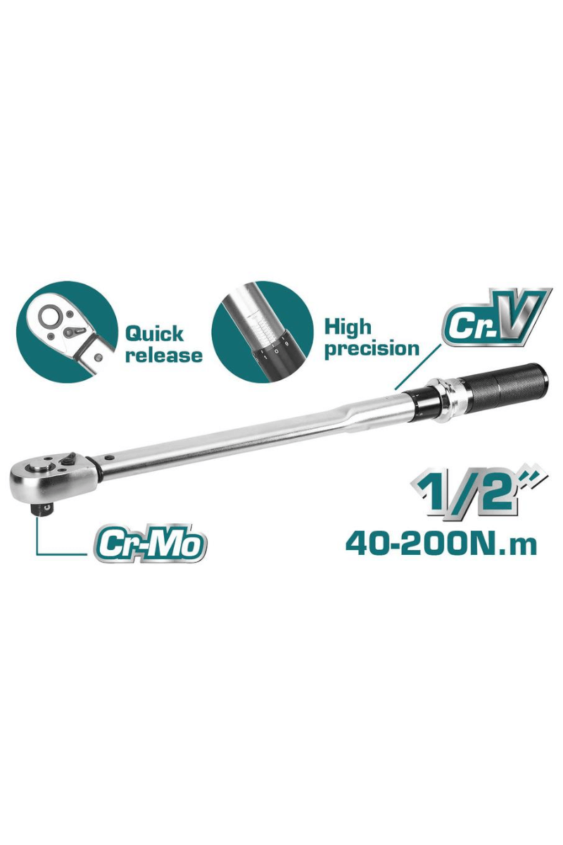 TOTAL Δυναμόκλειδο TOTAL 1/2" επαγγελματικό ( THPTW200N2 )