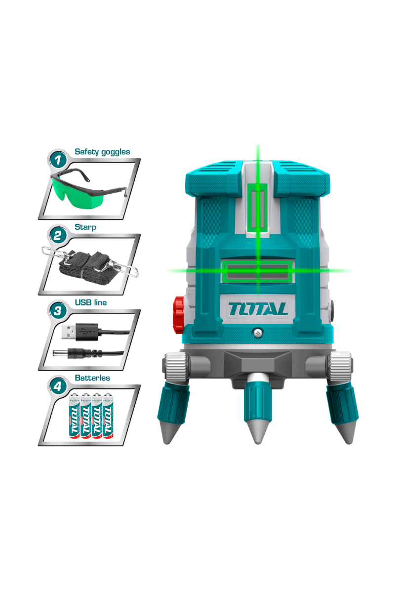 TOTAL ΑΛΦΑΔΙ LASER ΑΥΤΟ-ΟΡΙΖΟΝΤΙΟΥΜΕΝΟ 0-20m ΠΡΑΣΙΝΕΣ ΑΚΤΙΝΕΣ (TLL305205)
