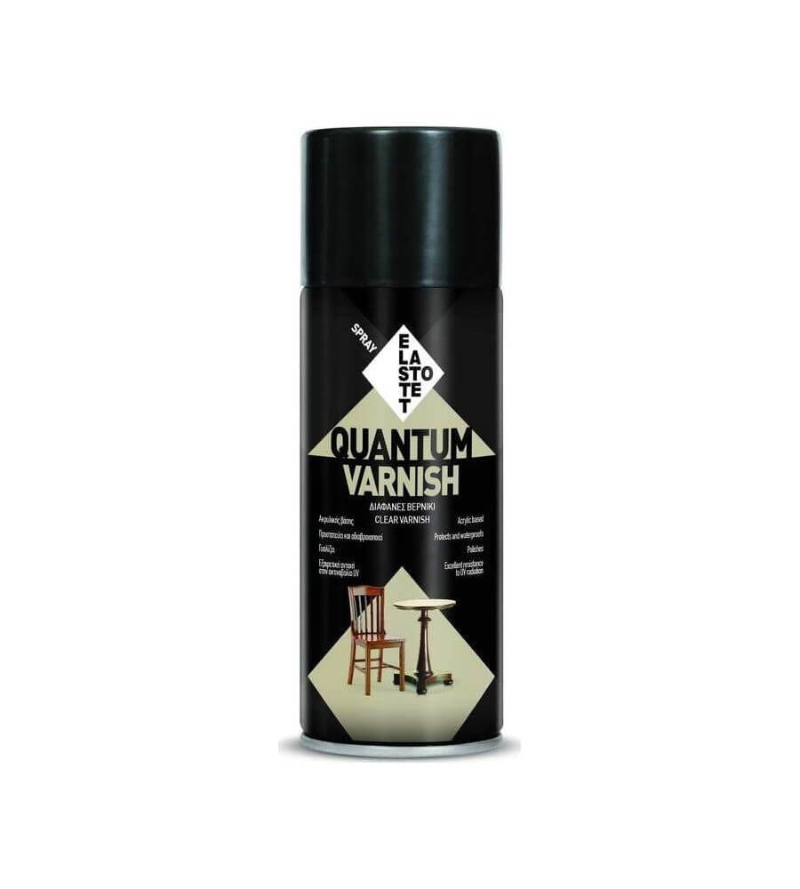 SPRAY ΒΕΡΝΙΚΙ ΔΙΑΦΑΝΟ ΜΕ ΓΥΑΛΙΣΤΕΡΟ ΕΦΕ quantum ELASTOTET 400ml